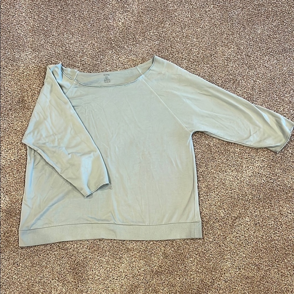 Light Blue 3/4 Sleeve Top